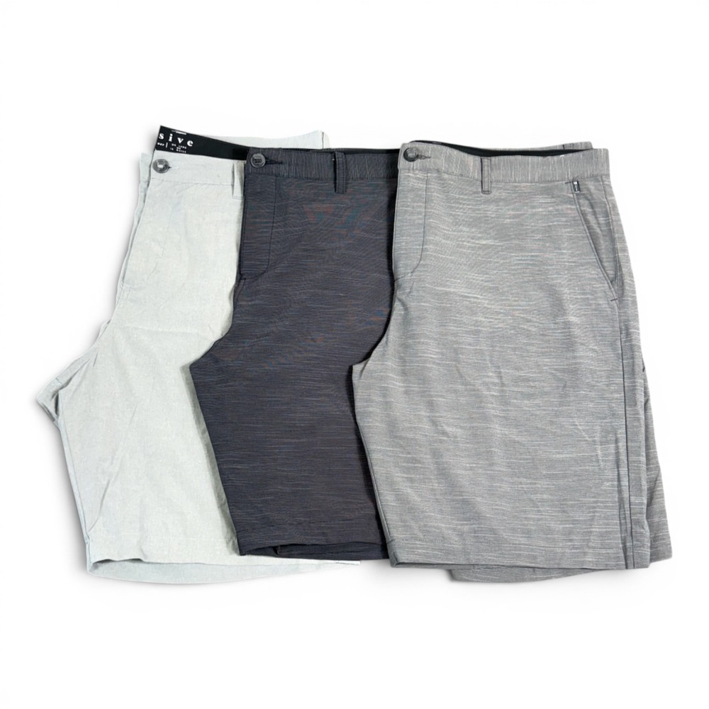Visive Golf Hybrid Shorts Gray Black Lot 3pr Quick Dry Stretch Gorpcore Hiking